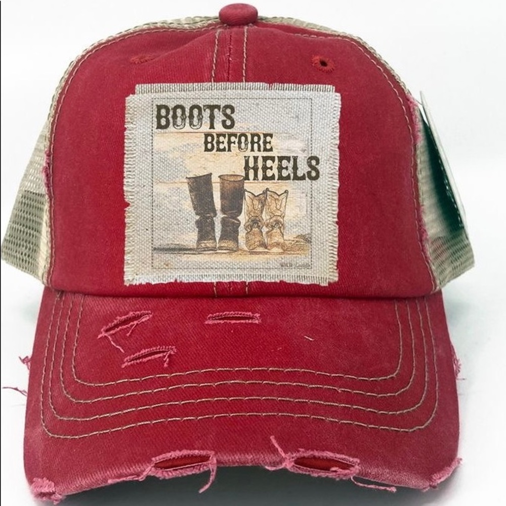 ❌SOLD❌Red Western Style Trucker Cap